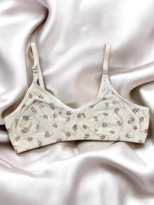 Malai Printed Light Weight Non-Padded Bra