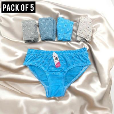 Pack Of 5 Printed Cotton Panties 