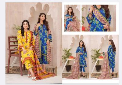 Multicolor Digital Print Lawn Suit - 3 Pcs Set