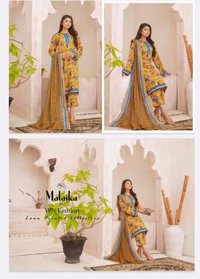 Elegant Yellow Suit Set - 3 Pcs with Digital Print Design on Lawn Fabric