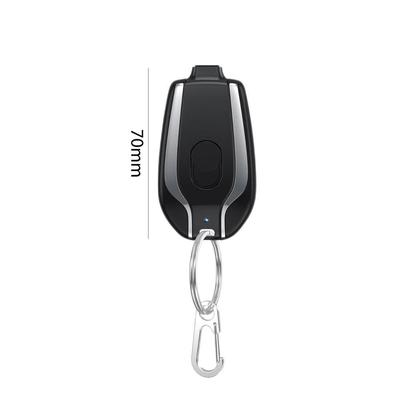 Black Keychain Power Bank 1500mAh USB-C Compact thumbnail 4