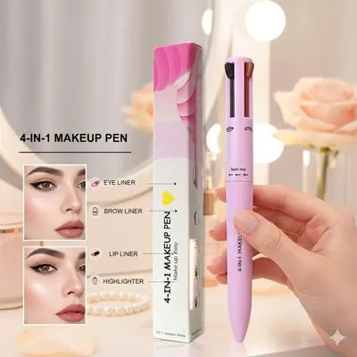 4 in 1 Makeup Pen :  Refillable - Portable - Cruelty-Free Beauty, Paraben-Free Makeup Pen