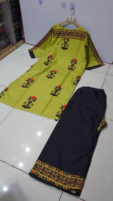 3 Pcs Women's Stitched Printed Suit