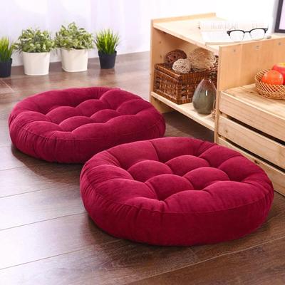 Luxurious Velvet Floor Cushion Covers - Set of 2 Pcs in Maroon