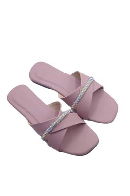 Stylish Women's Pink Rexine Casual Flats