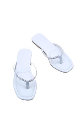 Chic Women's White Rexine Flats - Perfect for Casual Every Day Wear!
