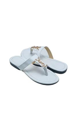 Stylish Women's Fancy Flats in White Rexine - Available in Multiple Sizes