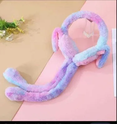 1 Pc Wool Printed Rabbit Earmuffs 