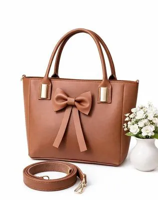 Women's Leather Plain Shoulder Bag