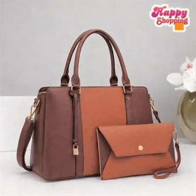 Girl's Leather Plain Hand Bag Set