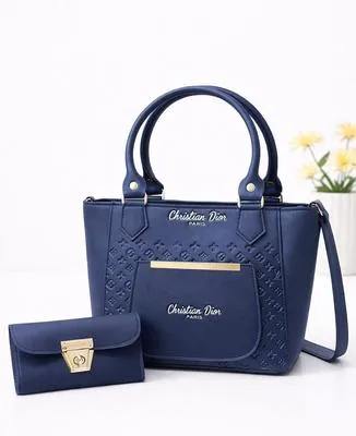 Women's Leather Plain Hand Bag Set