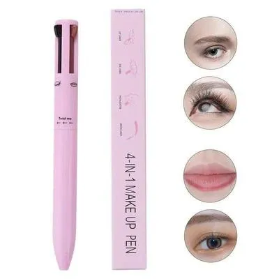 Pink 4-in-1 Eyelash Pen Waterproof Makeup Kit