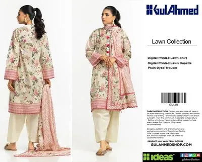 3 Pcs Women's Unstitched Digital Print Suit