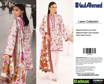 3 Pcs Women's Unstitched Digital Print Suit