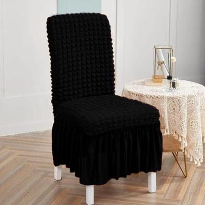 Set of 6 Textured Jersey Chair Covers for Stylish Protection
