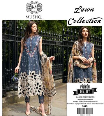 3 Pcs Women's Unstitched Embroidered Suit