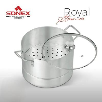 1 Pc Aluminium Steamer - 26 cm Silver Kitchen Essential