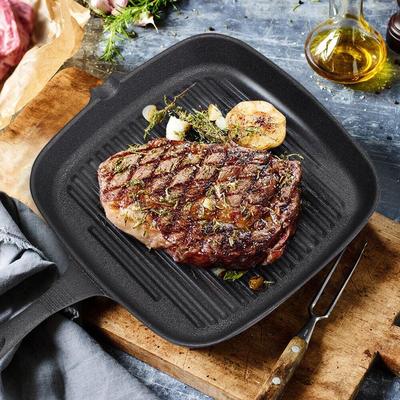 2 Pcs Cast Iron BBQ Hand Grill Set - Perfect for Outdoor Cooking thumbnail 2