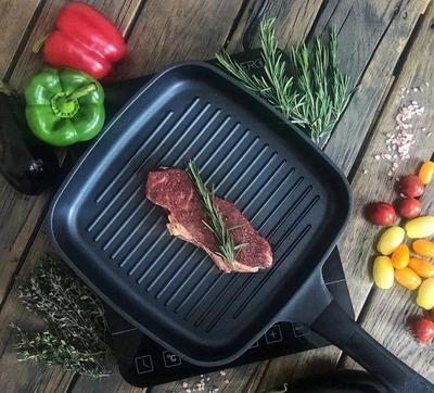 2 Pcs Cast Iron BBQ Hand Grill Set - Perfect for Outdoor Cooking thumbnail 3