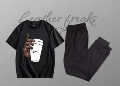 Men's Cotton Printed Track Suit - 2 Pcs Set