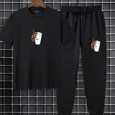 Men's Cotton Printed Track Suit - 2 Pcs Set