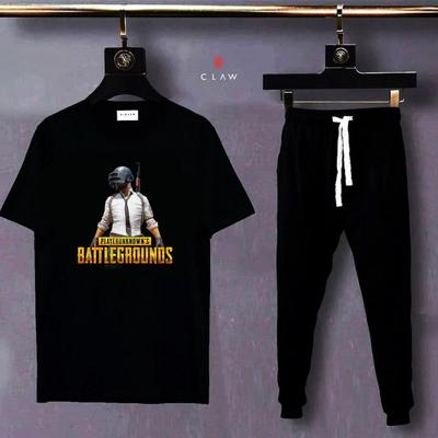 Men's Cotton Printed Track Suit - 2 Pcs