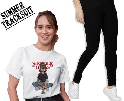 2 Pcs Women's Stitched Printed Tracksuit