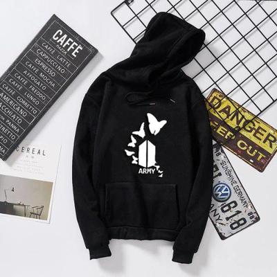 1 Pc Women's Stitched Fleece Printed Pullover Hoodie