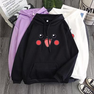 1 Pc Women's Stitched Fleece Printed Pullover Hoodie
