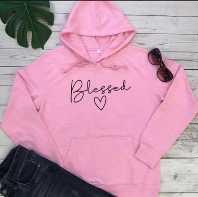 1 Pc Women's Stitched Fleece Printed Pullover Hoodie