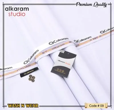 Men’s Unstitched Wash And Wear Plain Suit