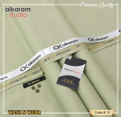 Men’s Unstitched Wash And Wear Plain Suit