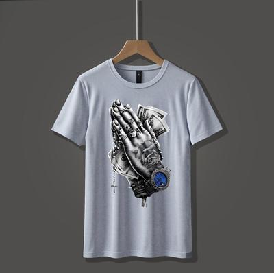 Men's Graphic Sublimation T-Shirt - Grey - 1 Pc Jersey Round Neck