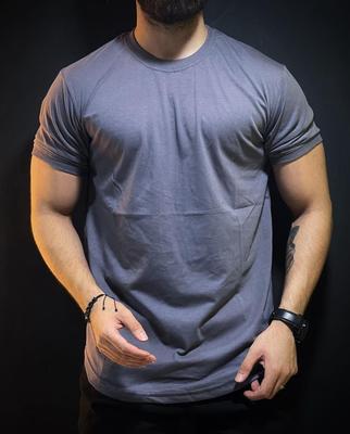 Premium Men's Grey Jersey T-Shirt - 1 Pc, Round Neck, Plain Design