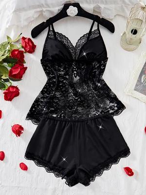 Net Plain Comfortable And Lightweight Lingerie Set