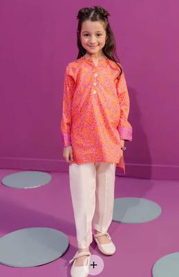 1 Pc Girl's Stitched Lawn Printed Kurta