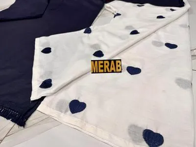 2 Pcs Women's Stitched Cotton Plain Shirt And Trouser thumbnail 4
