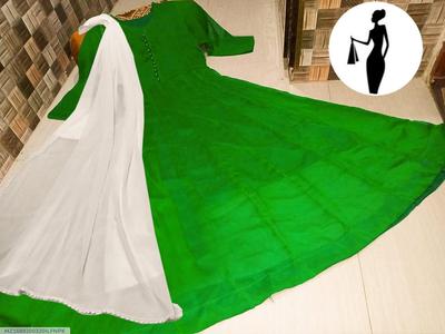 3 Pcs Women's Stitched Plain Maxi Suit thumbnail 3