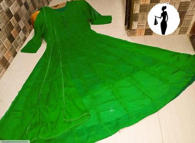 3 Pcs Women's Stitched Plain Maxi Suit thumbnail 3