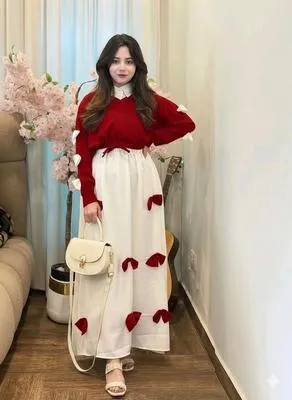 2 Pcs Women's Stitched Georgette Calligraphy Maxi and Jacket