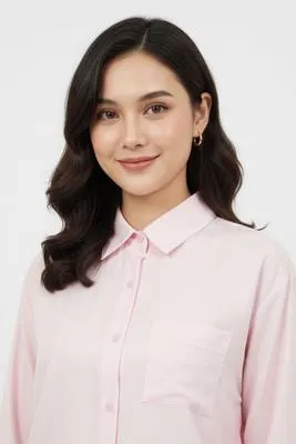 1 Pc Women's Stitched Silk Plain Shirt