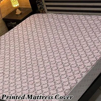 Vibrant Terry Cotton Printed Double Bed Mattress Cover
