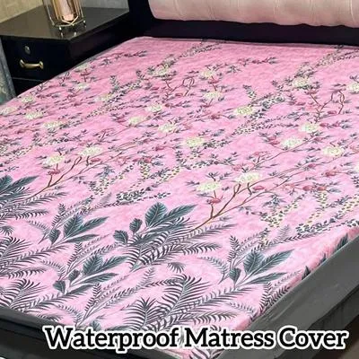 Vibrant Terry Cotton Printed Double Bed Mattress Cover