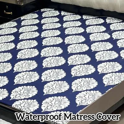 Vibrant Terry Cotton Printed Double Bed Mattress Cover