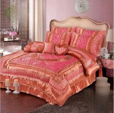 Luxurious 14 Pcs Silk Jacquard Embroidered Bridal Set