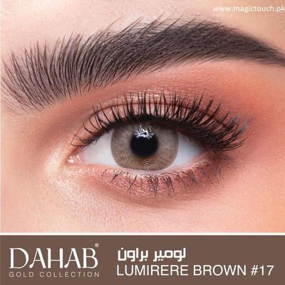 Pair of Dahab Contact Lenses - Color Lumirere Brown