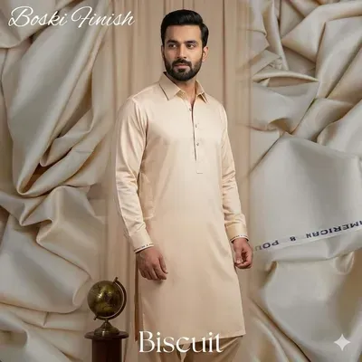 Men’s Unstitched Boski Plain Suit
