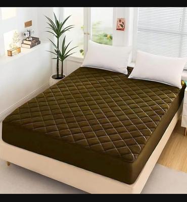 Micro Waterproof Mattress Cover for Double Bed - 1 Pc Quilted Green Protection