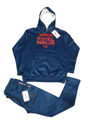 Men's Fleece Hoodie Track Suit - 2 Pcs