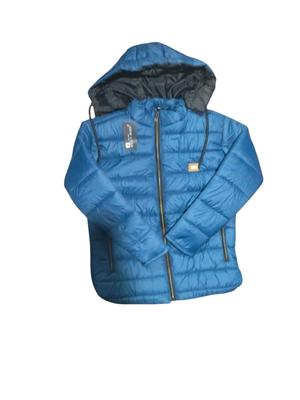 Men's Blue Parachute Puffer Jacket - 1 Pc, Hooded Neck